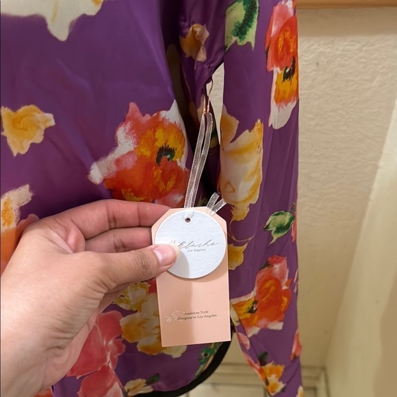 NWT Blashe Floral Purple Women's Top - Picture 3 of 7